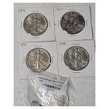 5-AMERICAN SILVER EAGLE HALVES