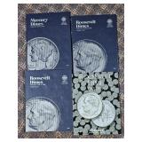 PARTIAL BOOKS OF MERCURY DIMES & ROOSEVELT DIMES