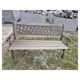 PARK BENCH W/CAST IRON LEGS