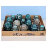 14 GLASS INSULATORS