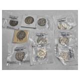 10-SILVER FRANKLIN HALVES