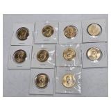 10-MIXED US PRESIDENT 1 DOLLAR COINS