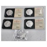 4-AMERICAN EAGLE SILVER ROUNDS