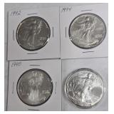4-AMERICAN EAGLE SILVER ROUNDS