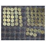 APPROX. 58 ONE DOLLAR COINS OF PRESIDENT &