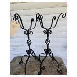 2-WROUGHT IRON TYPE STANDS