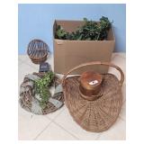 WREATH, BASKET, SUGAR BUCKET