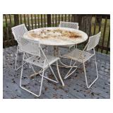 METAL PATIO TABLE 4 CHAIRS
