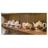 NIPPON TEA CUPS & SAUCERS, CREAM & SUGAR, TEA POT