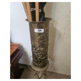 BRASS TYPE UMBRELLA STAND/CANES/BROOM/&