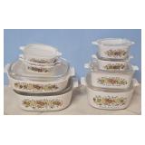 CORNINGWARE SPICE OF LIFE CASSEROLES W/LIDS