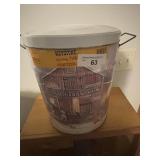 Tin Bucket w/ dollhouse furnishings