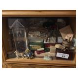 Doll display house w/ contents