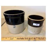 2-Brown & White Crocks