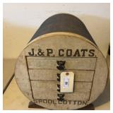 J&P Coats stool cotton display case 22lx19h inch