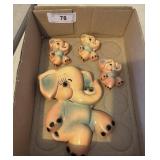Chalk wall hanging pigs