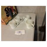 Grog milk glass cups