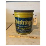 Partridge Lard tin Cincinnati, Ohio 50lbs