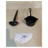 M. Hoge & Lyon Dayton OH wax laddel & CI spoon