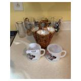 Pepsi -Warner Bros Glasses, MCM art pottery,