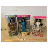 3- Native American Barbies