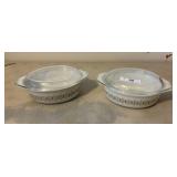 2 Pyrex casserole with lids
