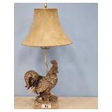 BROWN ROOSTER TABLE LAMP
