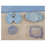 DOUBLE LEAF DISH & FIREKING RELISH DISH