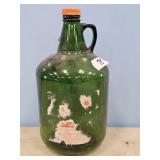 1 GAL. GREEN GLASS JUG