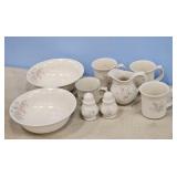 PFALTZGRAFF BOLWS, MUGS, SALT & PEPPER