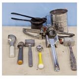POTATOE RICER, SIFTER, MEAT TENDERIZER