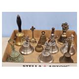 12 BRASS/METAL BELLS