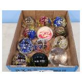 ASSORT. GLASS HANDBLOWN GLASS PAPER WEIGHTS