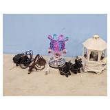 THOMAS KINCAIDE LAMP, PAIR OF SCOTTIE SALT & PEP