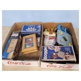 2-BOXES OF ELECT. GAMES, JENGA GAME & OTHERS