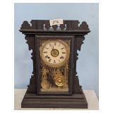 EARLY SHELF CLOCK CABINET HAS BEEN PAINTED