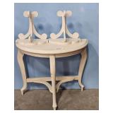 WOODEN PAINTED HALF STAND & 2-WALL PCS;