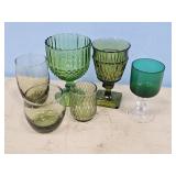 ASSORT. GREEN GLASS CUPS