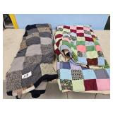 2 KNOTTED BLANKETS