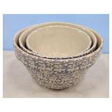 NEST OF BLUE SPONGEWARE MIXING BOWLS