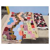 3 ASSORT. QUILTS- HANDMADE-KNOTTED