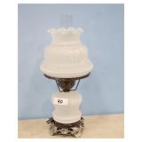 FROSTED GLASS HURRICANE LAMP