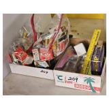 TINS AND 2 ZIPLOCK BAGS OF MATCHES