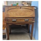 OAK SLANT FRONT DESK