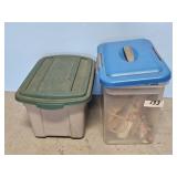 2 TOTES OF CRAFT & SEWING SUPPLIES