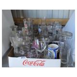 3 FLATS OF GLASSES/STEMWARE