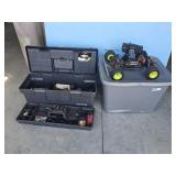 RC  CAR TOOLBOX WITH CAR PARTS