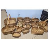 2 BOX FULL OF HAND WOVEN BASKETS