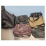 BOX WITH 5 COACH PURSES & MIA K COLLECTION