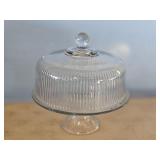 GLASS COVERED CAKE STAND